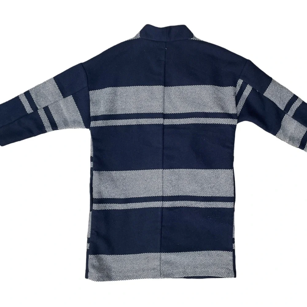 Old Navy Navy and White Striped Oversized Jacket - Picture 2 of 4